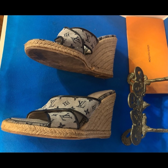 Louis Vuitton mini monogram espadrille wedges LV Toe Mule Ibiza  Date codeCA0123 - Picture 6 of 10
